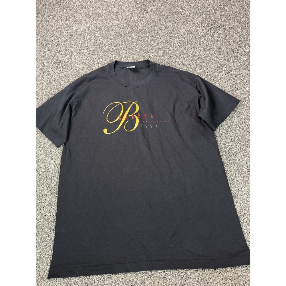 Vintage 1994 Barbara Streisand Tour T Shirt Men's Size XL Black